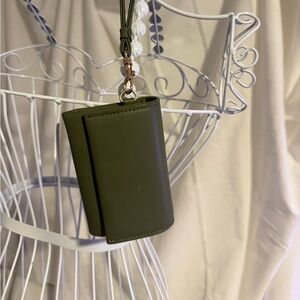 Small Olive Green Wristlet